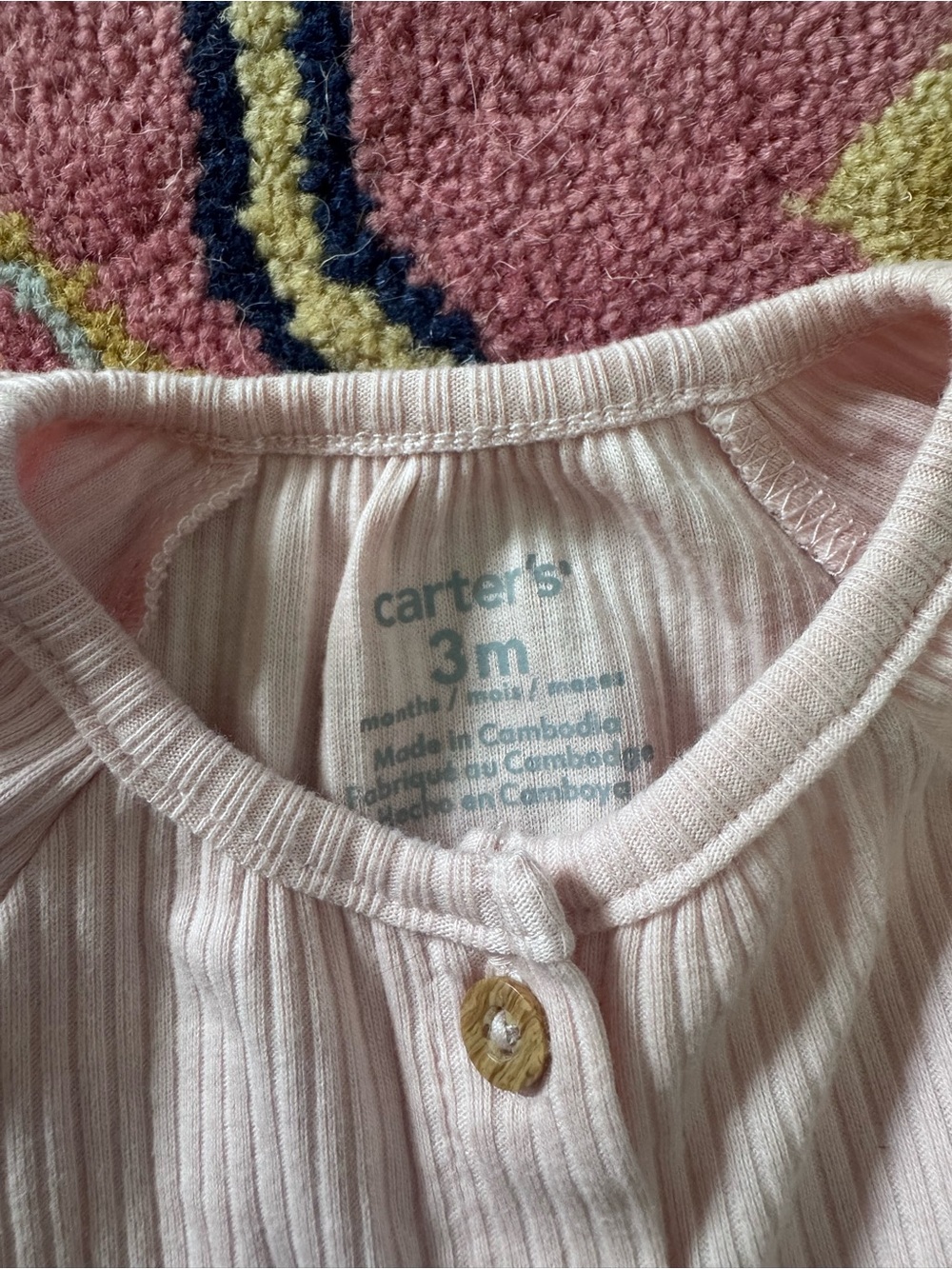 Carter's Light Pink Ribbed Baby Two-Piece Set - Picture 3 of 4